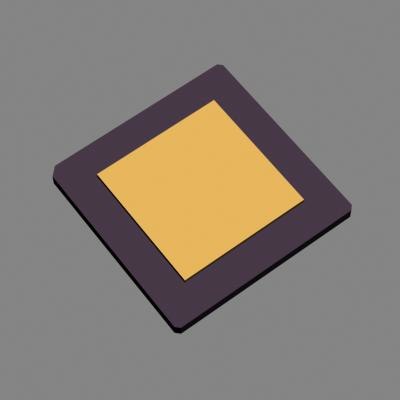 3d model central cpu pins 4 - CPU Chip(4 side polygon pin type) by GFreedom